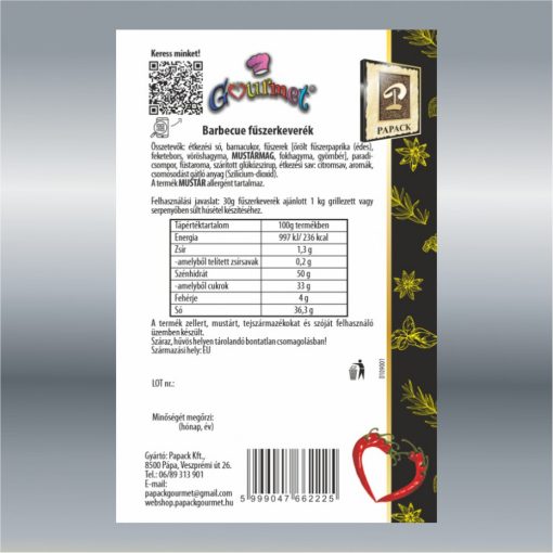 Barbecue fűszerkeverék Kt