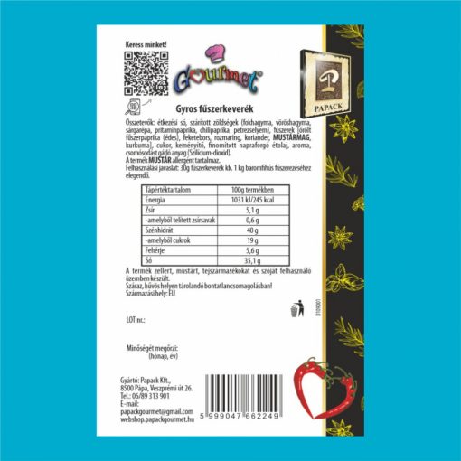 Gyros fűszerkeverék kt