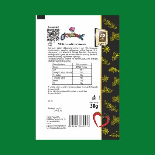 Zöldfűszeres fűszerkeverék Kt