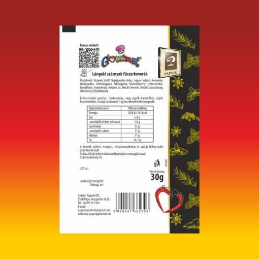 Lángoló szárnyak fűszerkeverék Kt