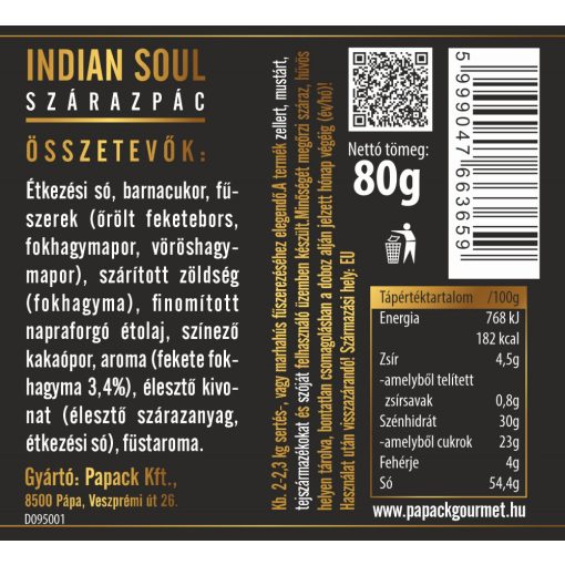 Indian Soul  fémdobozos szárazpác