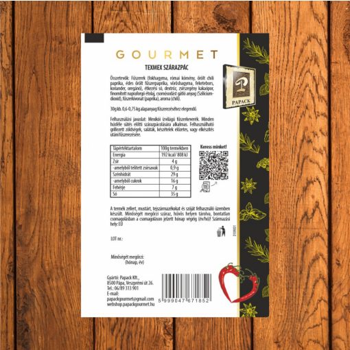 Texmex fémdobozos szárazpác