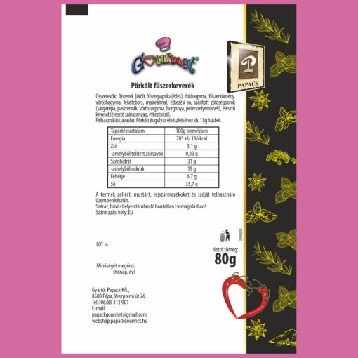 Pörkölt fémdobozos fkev.