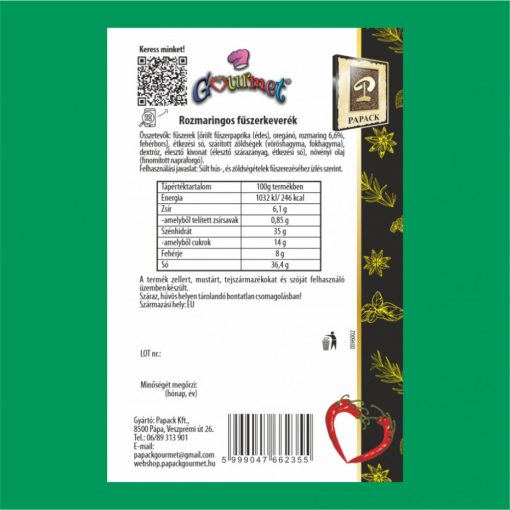 Rozmaringos fémdobozos fkev.